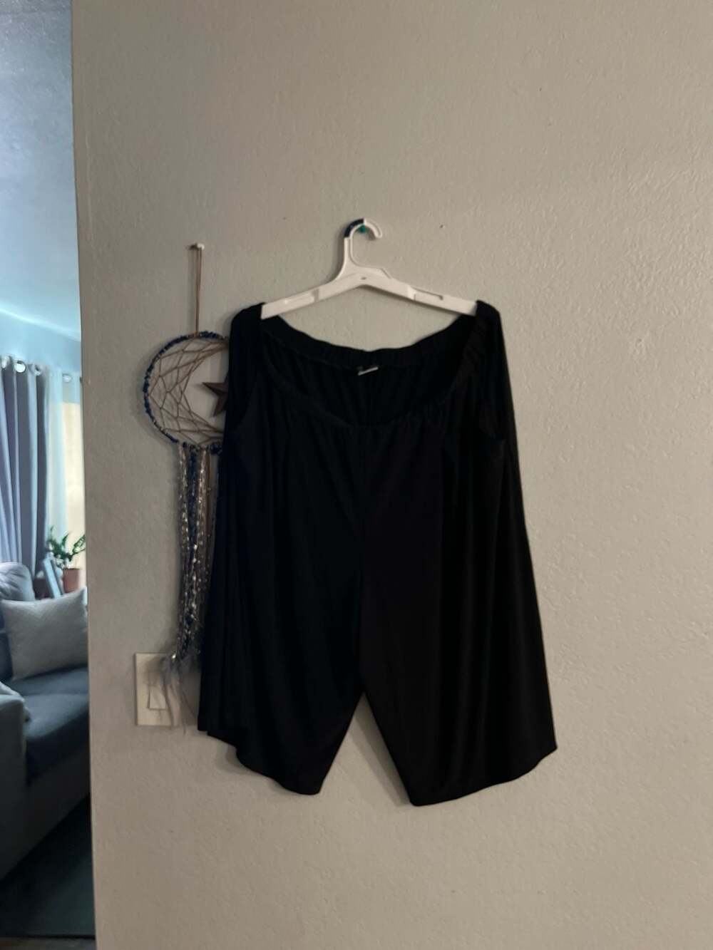 Slinky Brand Black Wide-Leg Gaucho Shorts with Pockets Size 3X